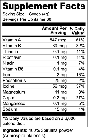 Organic Green Gold Spirulina Powder